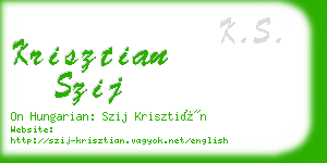 krisztian szij business card